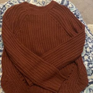 burgundy sweater